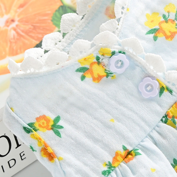 Модерна рокля с флорален десен за кучета