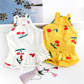 Rochie din bumbac pentru caini cu imprimeu color