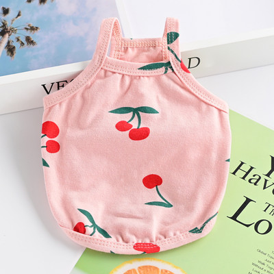 Rochie din bumbac pentru caini cu imprimeu color