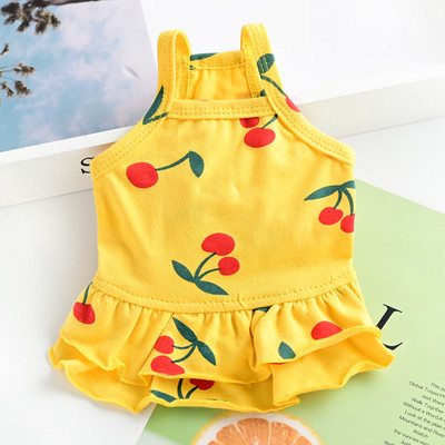 Rochie din bumbac pentru caini cu imprimeu color