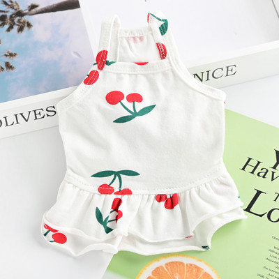 Rochie din bumbac pentru caini cu imprimeu color