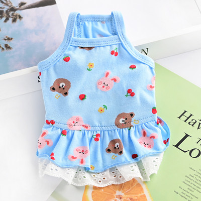 Rochie din bumbac pentru caini cu imprimeu color