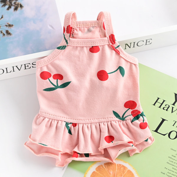 Rochie din bumbac pentru caini cu imprimeu color