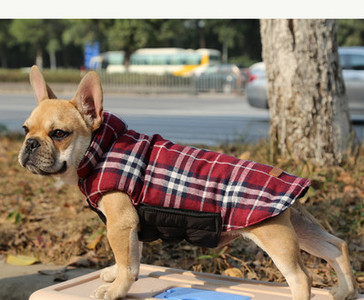 Moderni karirani dvostrani prsluk za pse