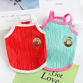 Maieu de vară pentru câini cu aplicație colorată