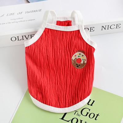 Maieu de vară pentru câini cu aplicație colorată