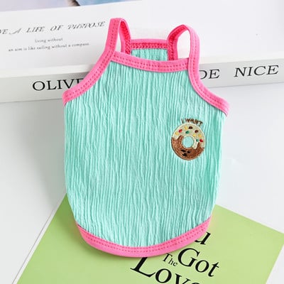 Maieu de vară pentru câini cu aplicație colorată