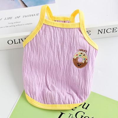 Maieu de vară pentru câini cu aplicație colorată