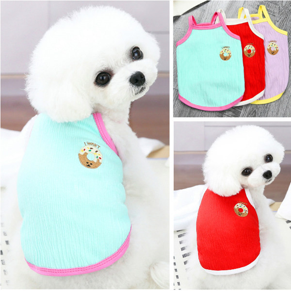 Maieu de vară pentru câini cu aplicație colorată