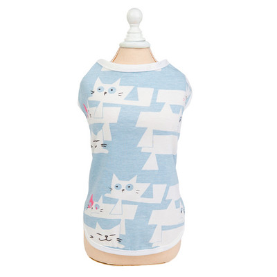 Ριγέ καλοκαιρινή μπλούζα για σκύλους