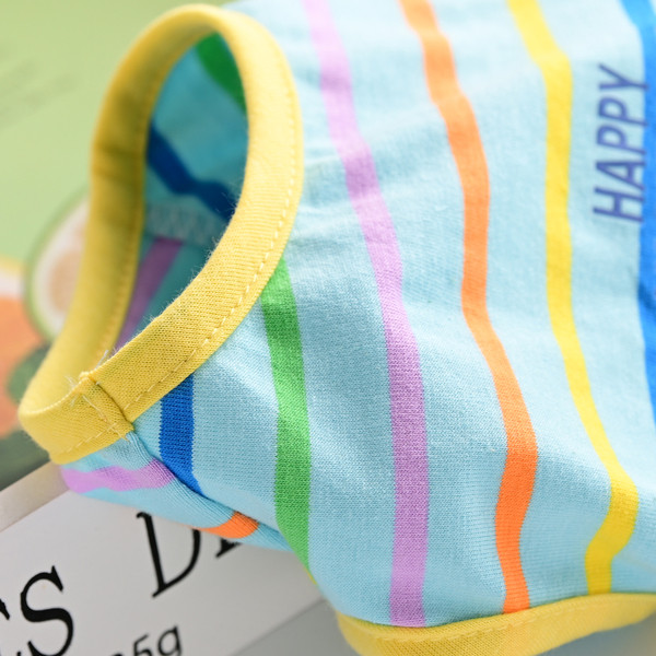 Ριγέ καλοκαιρινή μπλούζα για σκύλους