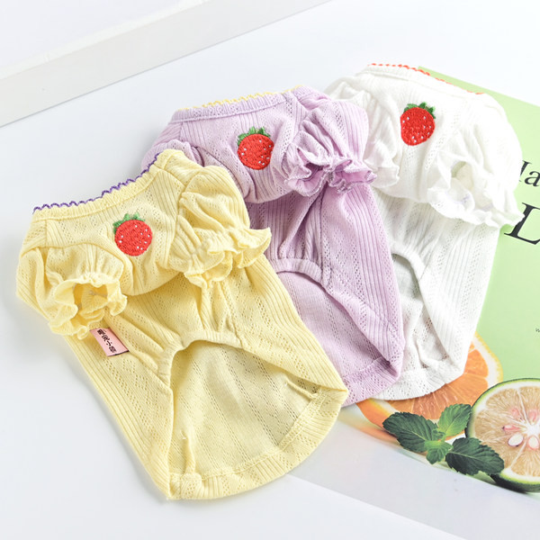 Suvised lokkide ja tikanditega koerariided