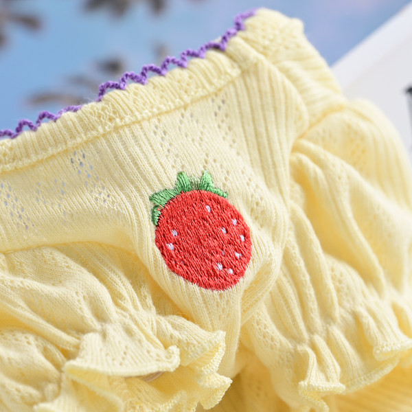 Suvised lokkide ja tikanditega koerariided