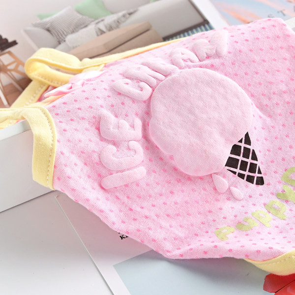 Памучен потник с панделка и апликация за кучета