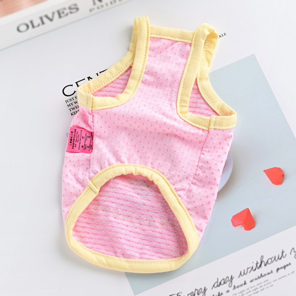 Памучен потник с панделка и апликация за кучета