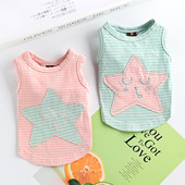 Aplikatsiooni ja tikandiga triibuline pluus koertele