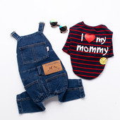 Salopeta din denim pentru caini