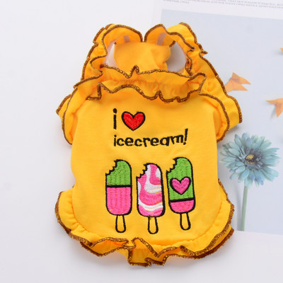 Top de vară cu broderie colorată