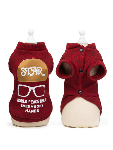 Vesta moderna cu nasturi si aplicatie pentru caini