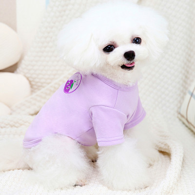 Дреха за кучета - с апликация и къс ръкав