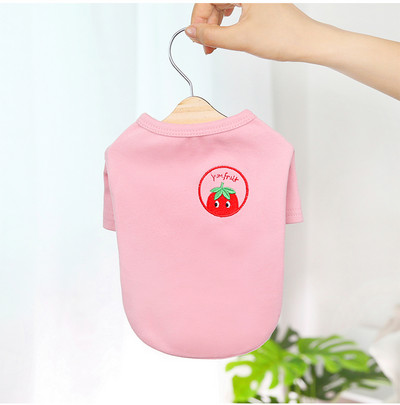 Дреха за кучета - с апликация и къс ръкав