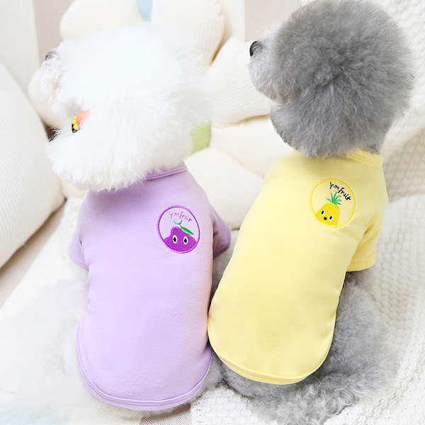 Дреха за кучета - с апликация и къс ръкав