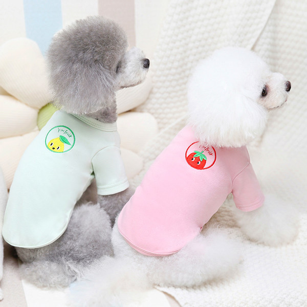 Дреха за кучета - с апликация и къс ръкав