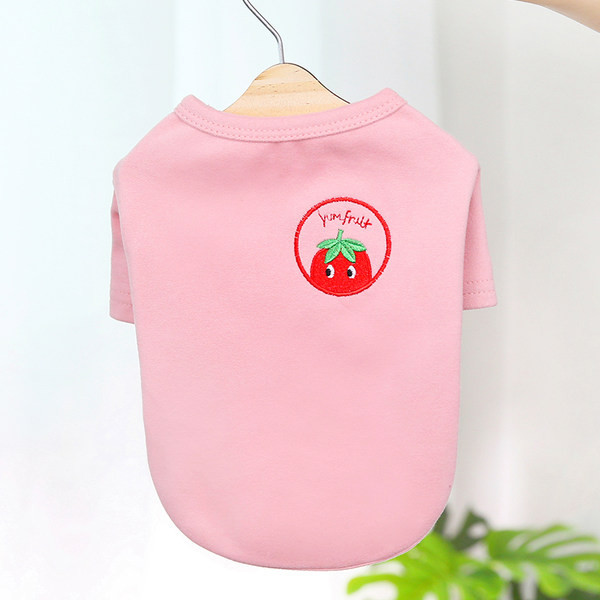 Дреха за кучета - с апликация и къс ръкав