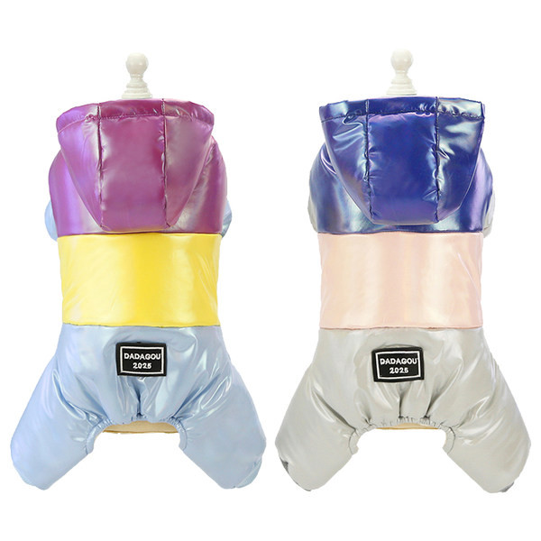 Kaasaegne kapuutsiga mantel koertele