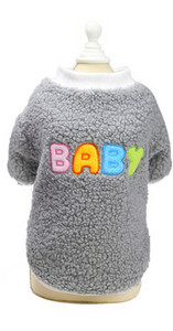 Bluză din puf cu broderie pentru câini