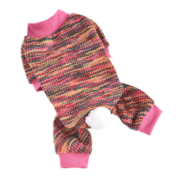 Kolmes värvitoonis kootud kombinesoon koertele