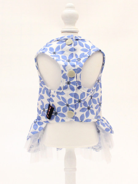 Moodne lillemustriga kleit koertele