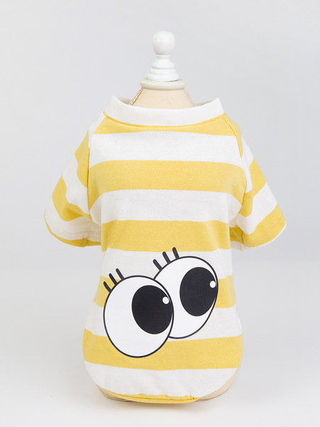 Svītraina blūze ar aplikāciju suņiem