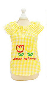 Bluză modernă în carouri cu bucle pentru câini