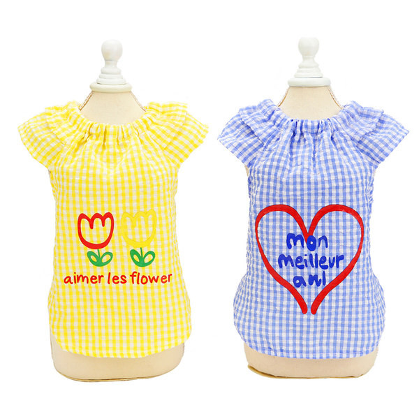 Bluză modernă în carouri cu bucle pentru câini