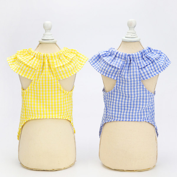 Bluză modernă în carouri cu bucle pentru câini