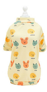 Värvilise trükiga suvine pluus koertele