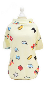 Värvilise trükiga suvine pluus koertele