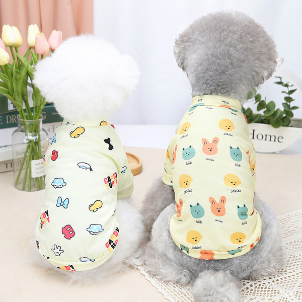 Värvilise trükiga suvine pluus koertele