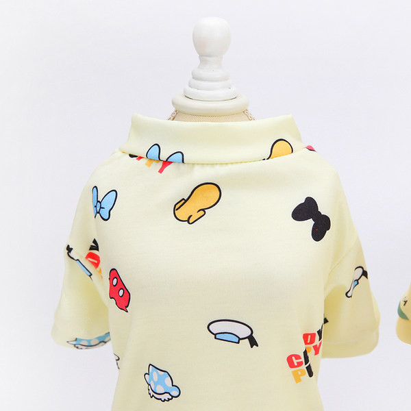 Värvilise trükiga suvine pluus koertele