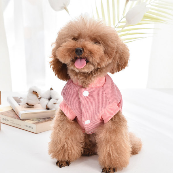 Geaca cu dungi cu broderie pentru caini