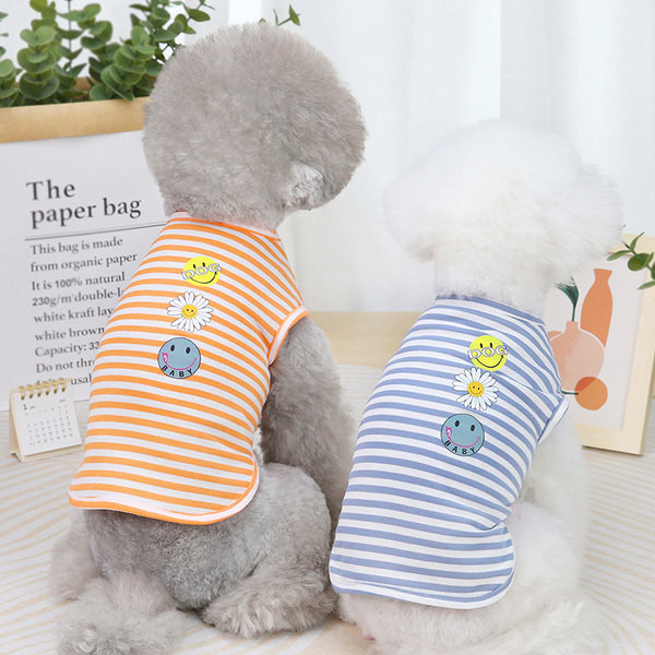 Bluză de vară în dungi cu aplicații