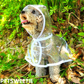 Kapuutsiga vihmamantel koertele