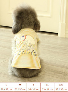 Bluză în dungi cu aplicație și inscripție pentru câini