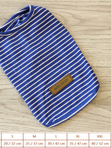 Bluză în dungi cu aplicație și inscripție pentru câini