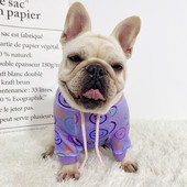 Bluza cu gluga si cravate pentru caini