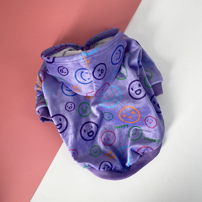 Bluza cu gluga si cravate pentru caini