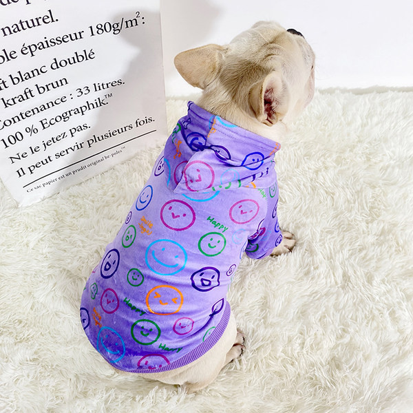 Bluza cu gluga si cravate pentru caini