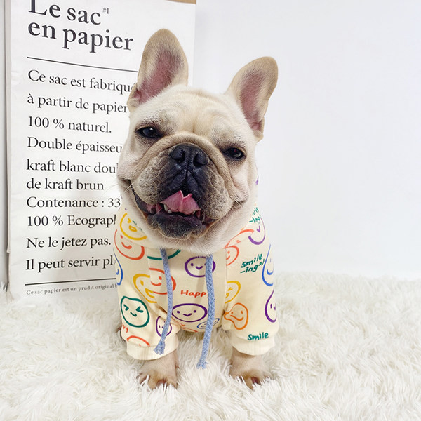 Bluza cu gluga si cravate pentru caini