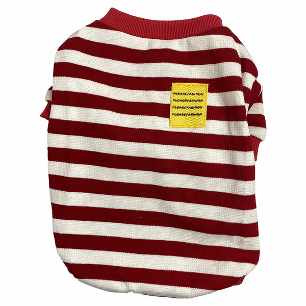 Haine cu dungi cu maneci scurte pentru caini
